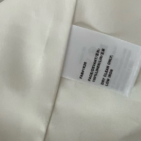 Lafayette 148 Linen White Striped Blazer and Pants Set 2069 - Picture 10 of 12